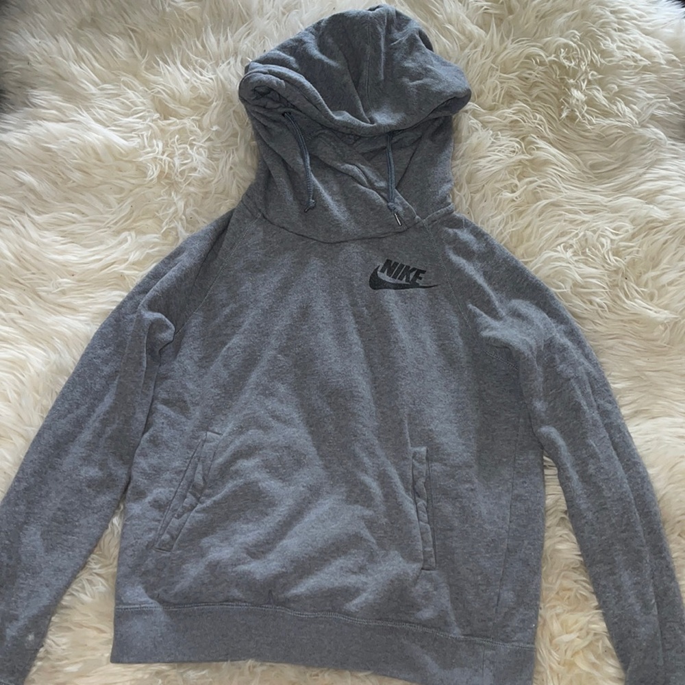 NIKE grey cowl neck hoodie